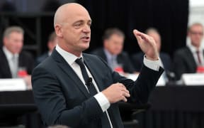 Fonterra chief executive Theo Spierings addressing shareholders.