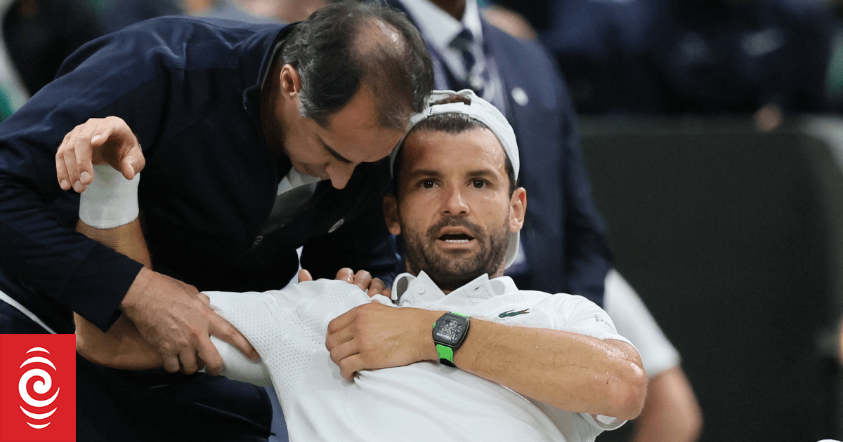 'My pec, my pec': Agony for Dmitrov as he retires hurt against Sinner at Wimbledon