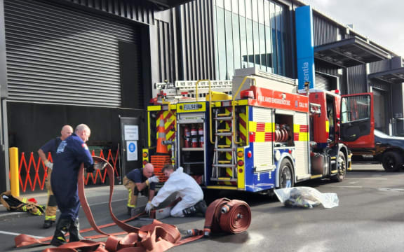 Fire in Onehunga warehouse
