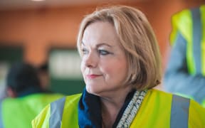 National Party leader Judith Collins at Tumu Timber in Hastings on her campaign in Hawke's Bay, on 8 September, 2020.