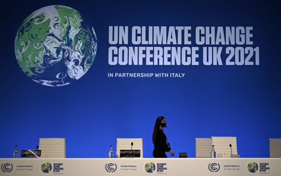 Final preparations are made for the start of The Procedural Opening of the COP26 UN Climate Change Conference in Glasgow, Scotland