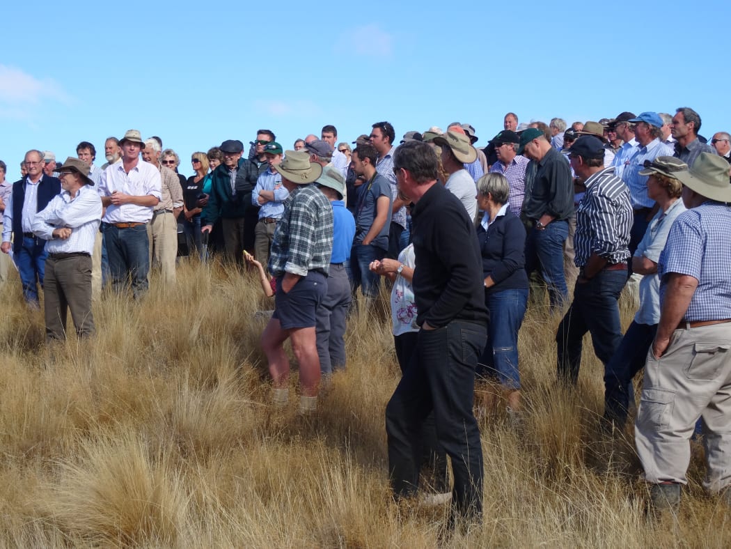 Farmers hear about irrigation in the High Country.