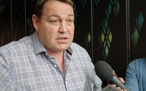 Steve Hansen speaks to media.
