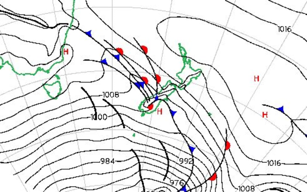 Heavy weather is expected to hit the South Island today.