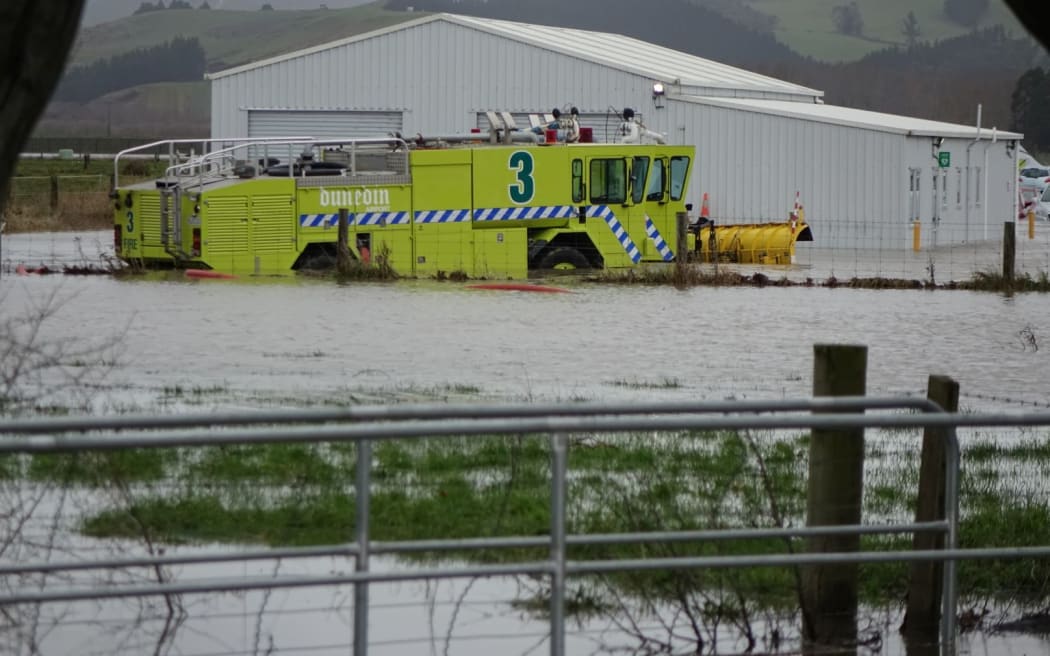Flooding at Dunedin Airport.