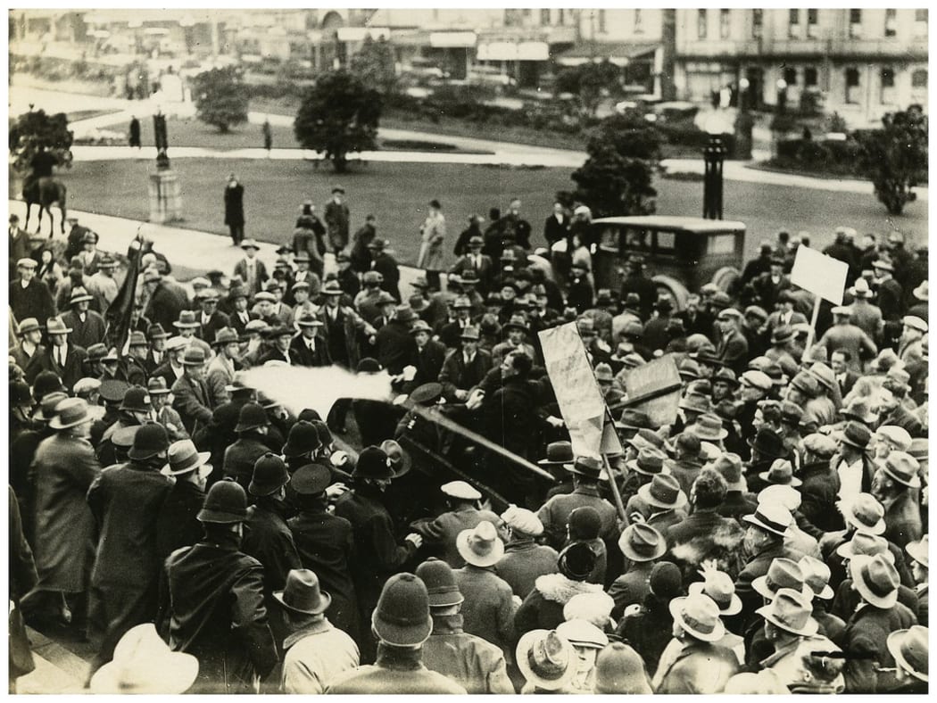 Unemployed Workers’ Movement protest at Parliament Grounds, 16 September 1931 [3]
