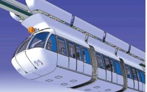A concept image of the proposed elevated transport system for the Northern Marianas.