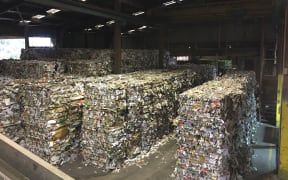 Plastic stockpile at Thames Coromandel