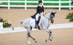 NZL-Jonelle Price rides Faerie Dianimo in the Dressage for the Equestrian Eventing (Interim-43rd). Rio 2016 Olympic Games, Centro Olímpico de Hipismo, Rio de Janeiro, Brazil. Sunday 7 August.