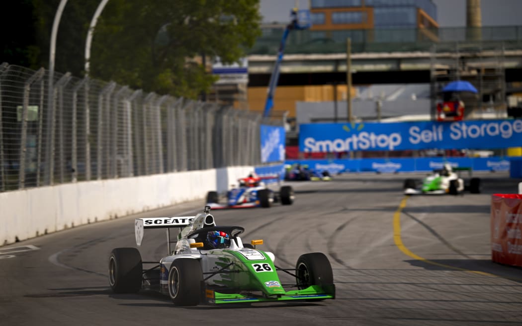 New Zealand driver Liam Sceats racing for TJ Speed Motorsports in the USF Pro 2000 in 2024.