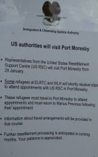 US resettlement vetting notice.