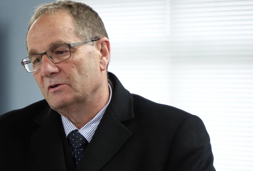 Courts minister Chester Borrows at the opening of Oamaru's temporary courthouse.