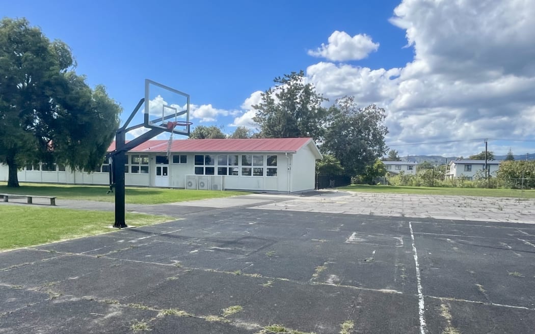 Cobham School's basketball courts.