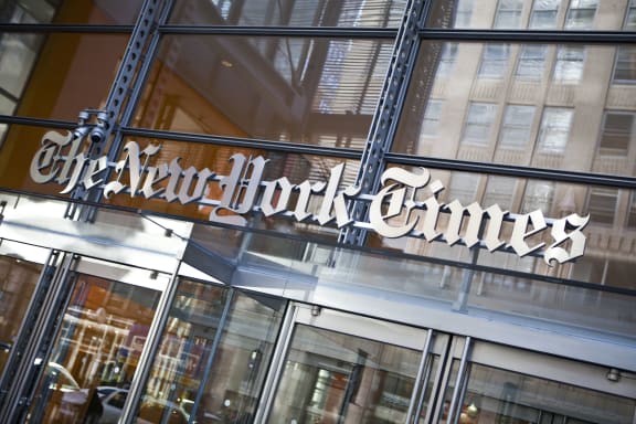 The New York Times building in New York.