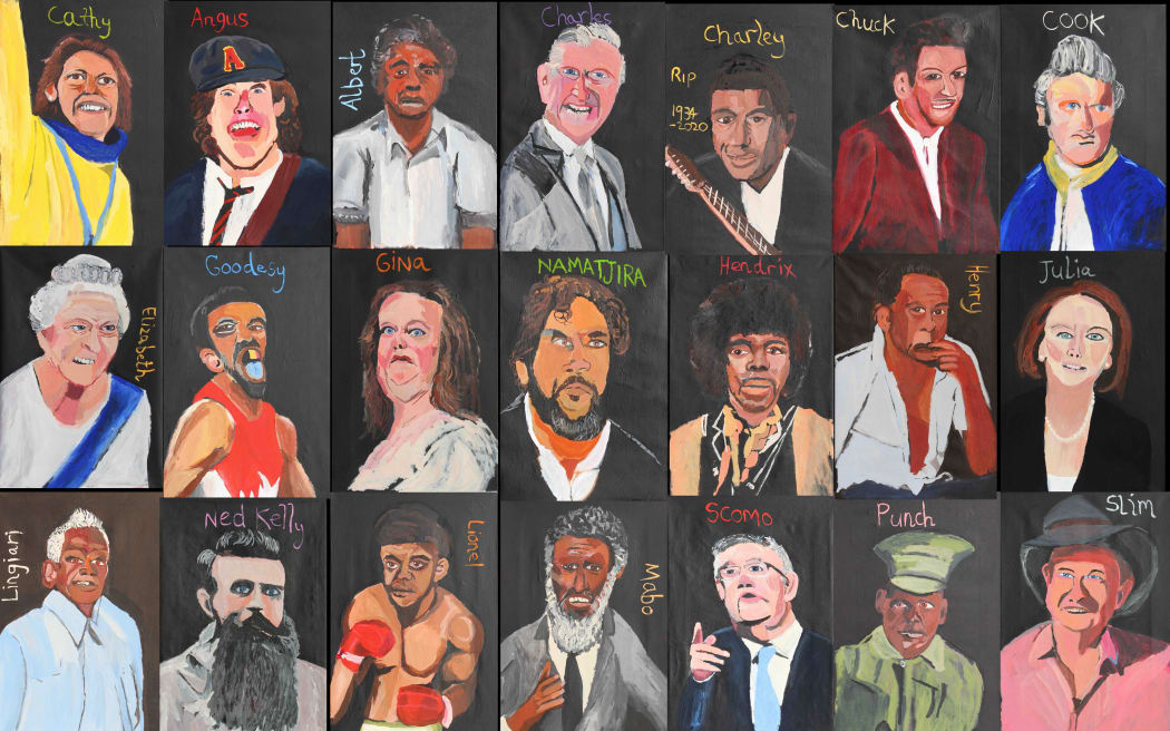 Vincent Namatjira, Western Aranda people, Australia in Colour, 2021, National Gallery of Australia, Kamberri/Canberra, purchased in celebration of the National Gallery of Australia's 40th anniversary, 2022, image courtesy Iwantja arts, Courtesy of the artist and Iwantja Arts, photo: Iwantja Arts ©
