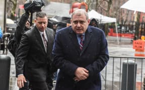 Lev Parnas arrives at Federal Court on December 17, 2019 in New York City.