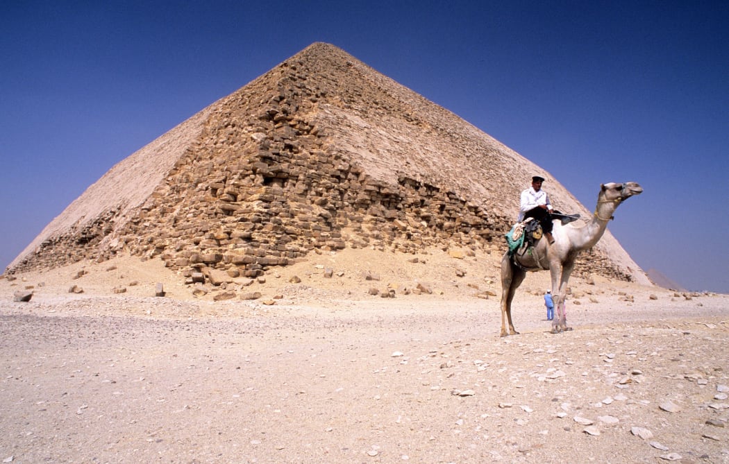 Egypt, the Bent Pyramid of king Snefru at Dachur, near Cairo