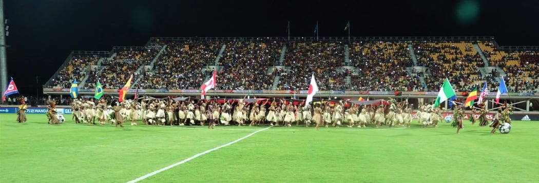 The FIFA Under 20 Women's World Cup opening ceremony at Sir John Guise Stadium in Port Moresby.