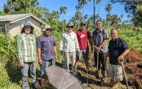 Teams from Tonga's Geological Service and the United States Geological Survey installing new detection equipment in Tonga.