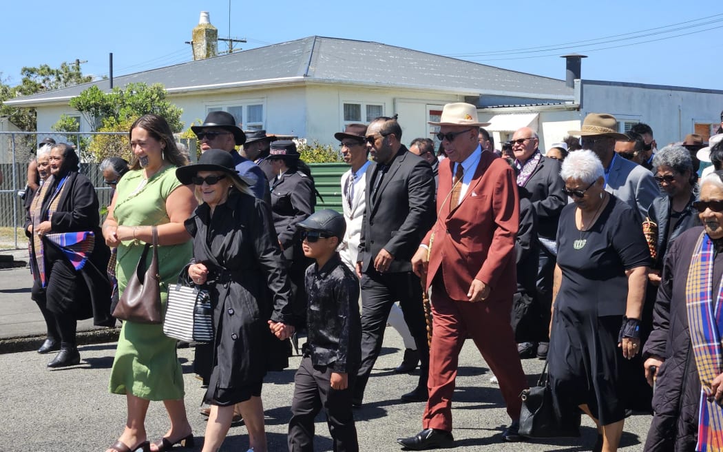 Te Arikinui Kuini Nga wai hono i te po is welcomed to Rātana Pā.