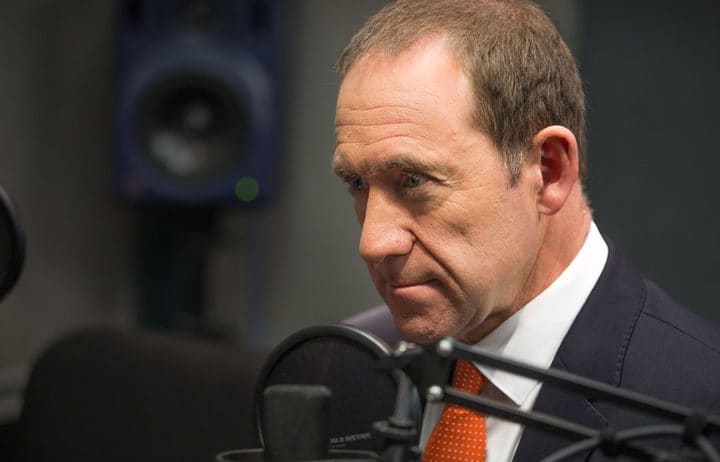 Andrew Little in the Morning Report Auckland studio, 18 July 2017.