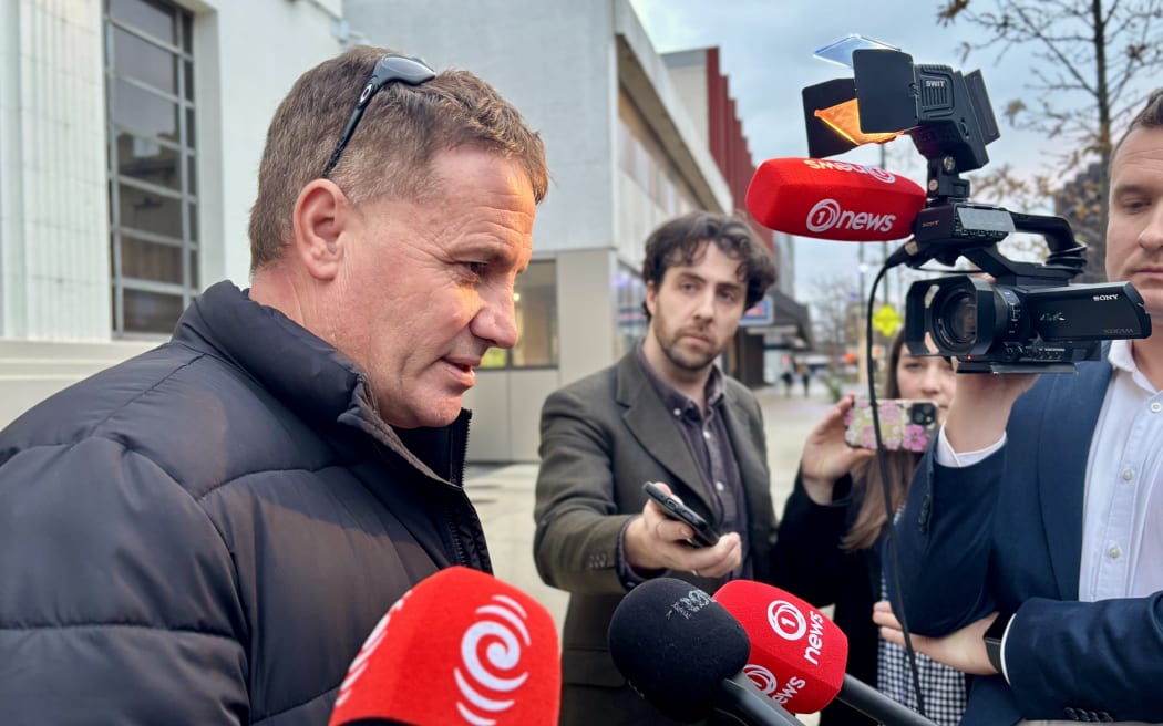 Lachlan Jones' father Paul Jones speaking to media after the coroner reported his findings into Lachlan's death on 13 June 2025.
