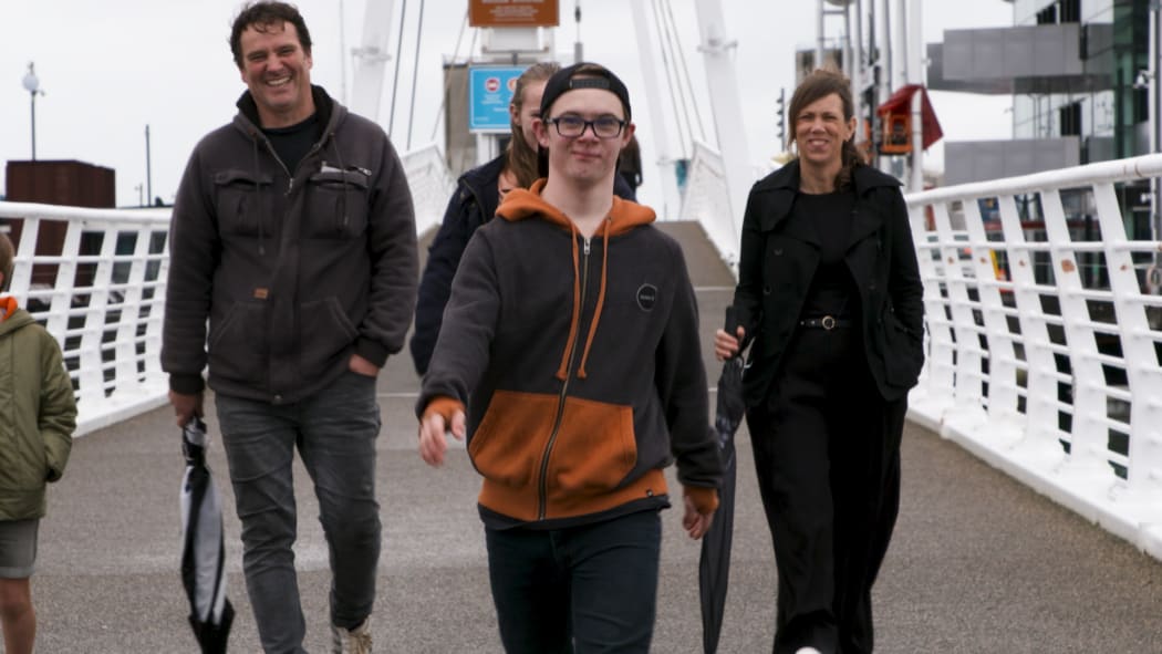 Gabriel Morton Jones with his family.