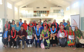 40 people gathered for a ceremony at a Tongan church in Otara after completing the programme.