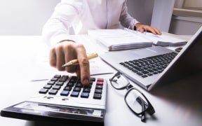 Accountant doing financial records