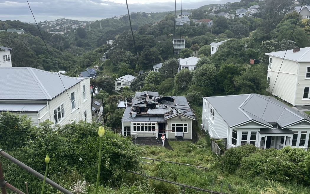 House fire in Plunket St, Kelburn