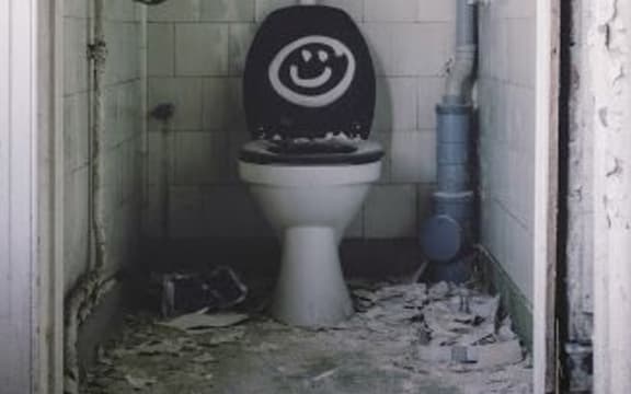 Detail from the cover of Shit Towns of NZ Book 2