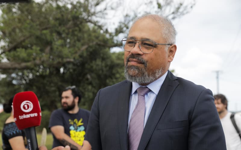 Labour’s Peeni Henare at Rātana celebrations on 24 January 2024.