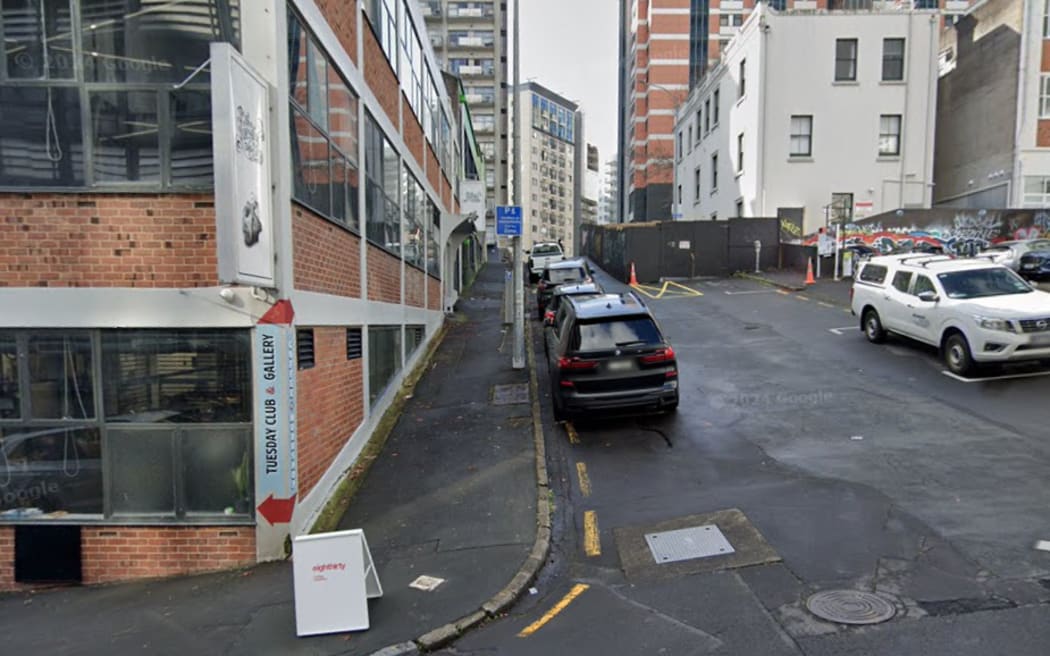 The Tuesday Club on the corner of Lyndock Street looking up towards the former Fitzroy Hotel when half of the street was boarded up in 2024.