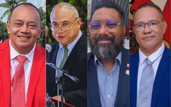 Left to right: Hu'akavameiliku Siaosi Sovaleni , Dr 'Aisake Eke, Lord Fakafanua, Dr Taniela Fusimalohi