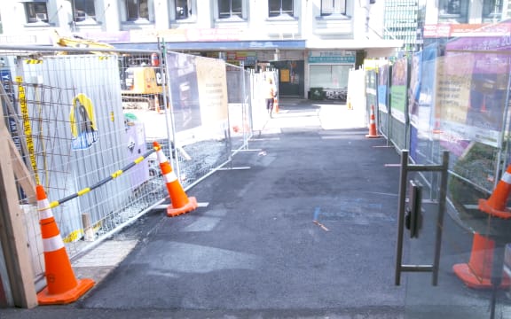 The view from Shobhana Ranchhodji's shop on Albert St.
