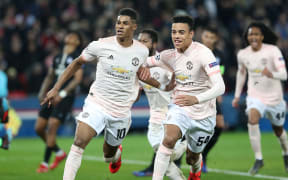 Marcus Rashford and Mason Greenwood of Manchester United.