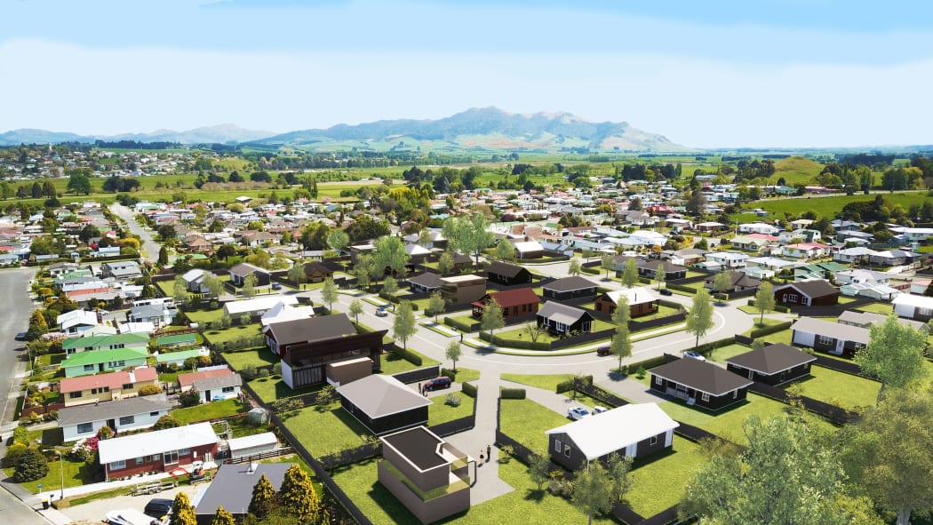 A visualisation of Matai Ridge subdivision in Gore.