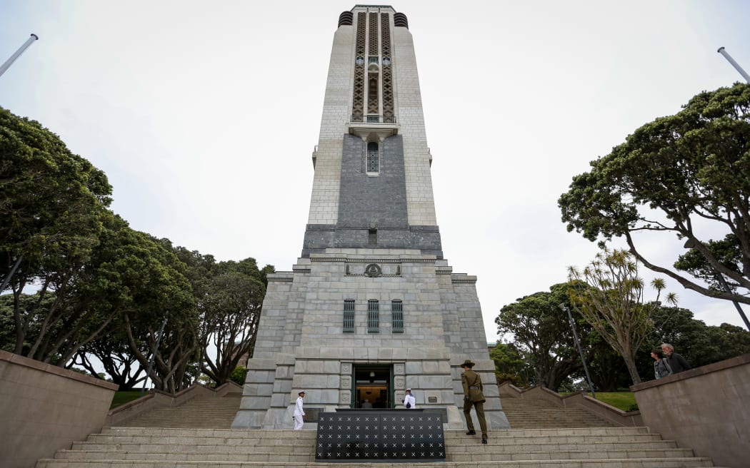 Last Post ceremony at the National War Memorial in Wellington.