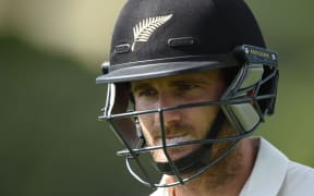 Kane Williamson leaves the field dejected after being dismissed in Wellington