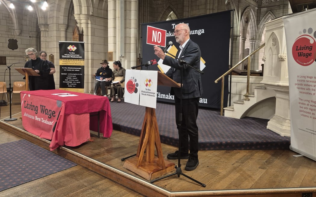 Auckland Mayor Wayne Brown at a housing and wages forum 17 September 2025.