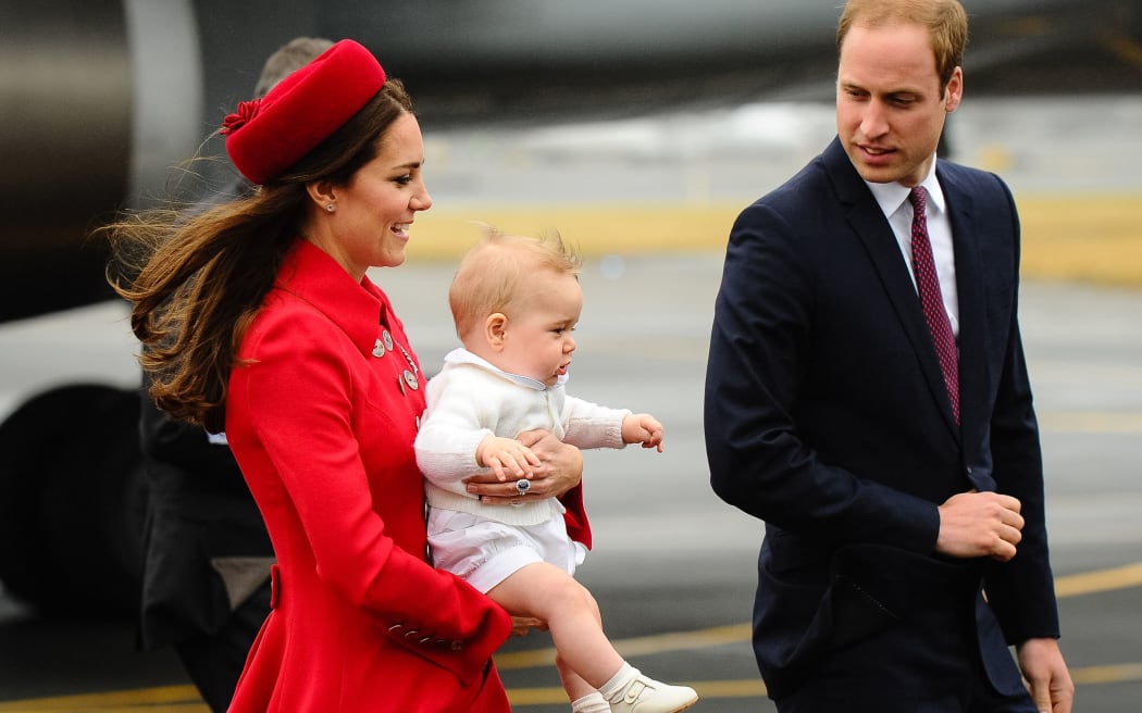 The Duke and Duchess with Prince George arrived in Wellington on Monday.