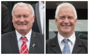 Stuart Challenger, right, wants Allan Birchfield removed from his role as chair of West Coast Regional Council.