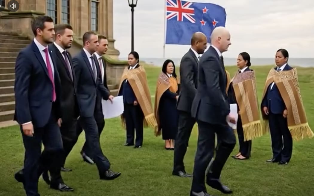 An AI-generated video claimed to show Prime Minister Christopher Luxon at Waitangi.