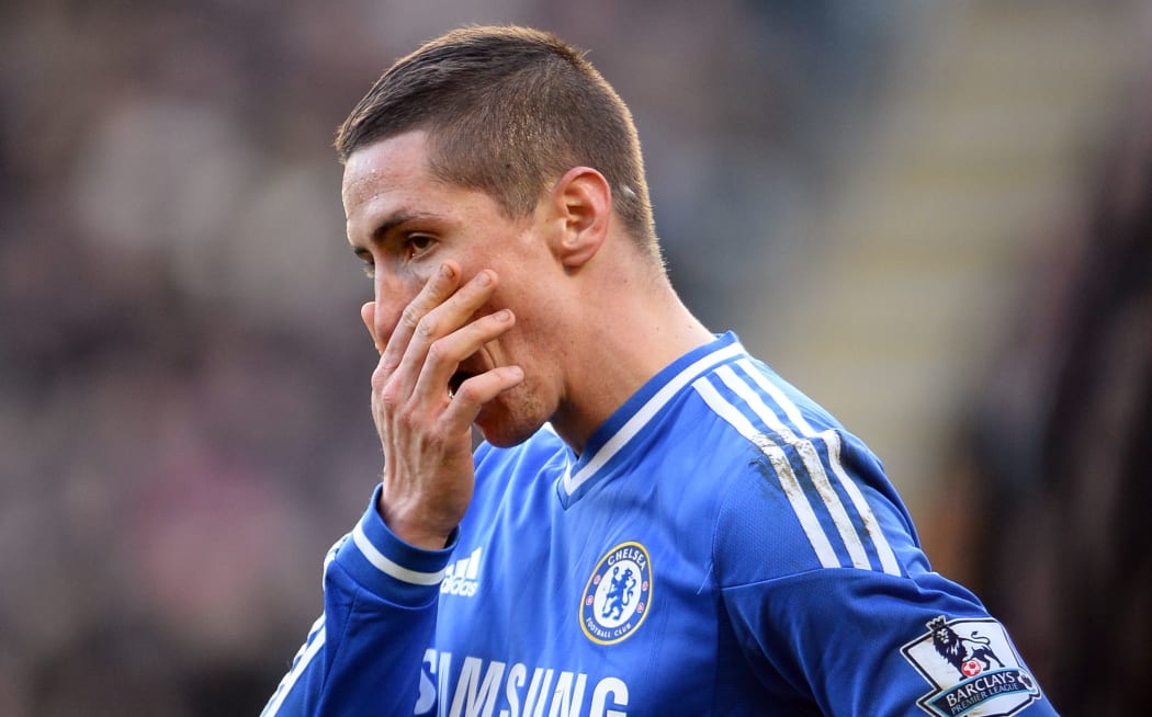 Fernando Torres playing for Chelsea.