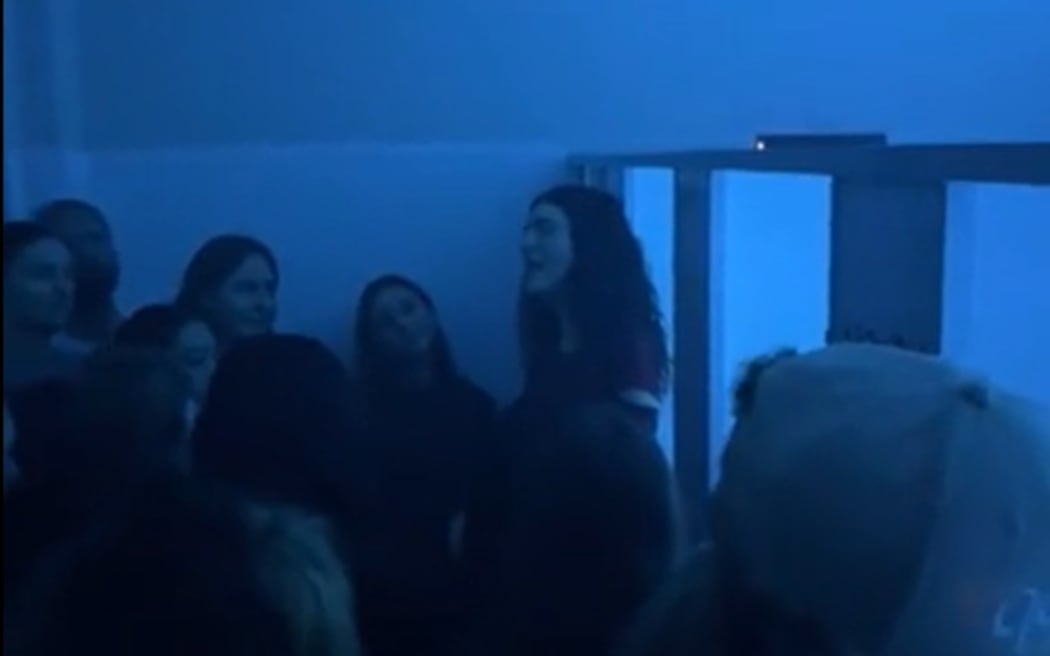 Lorde performs at a pop-up listening party in Auckland for her upcoming album Virgin
