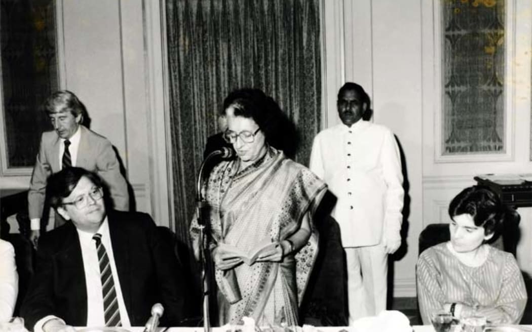 Prime Minister David Lange visited India during his first overseas tour after taking office in 1984.