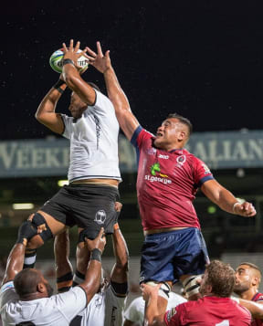 The Fiji Warriors win possession.