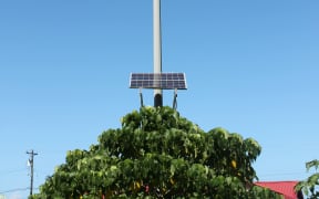 Tsunami warning siren, Leone, American Samoa.