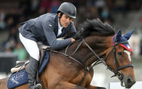 William Willis rides Dollar Roll MS and wins the Norwood Gold Cup during 2017 Horse of the Year on March 8, 2017 in Hastings, New Zealand.