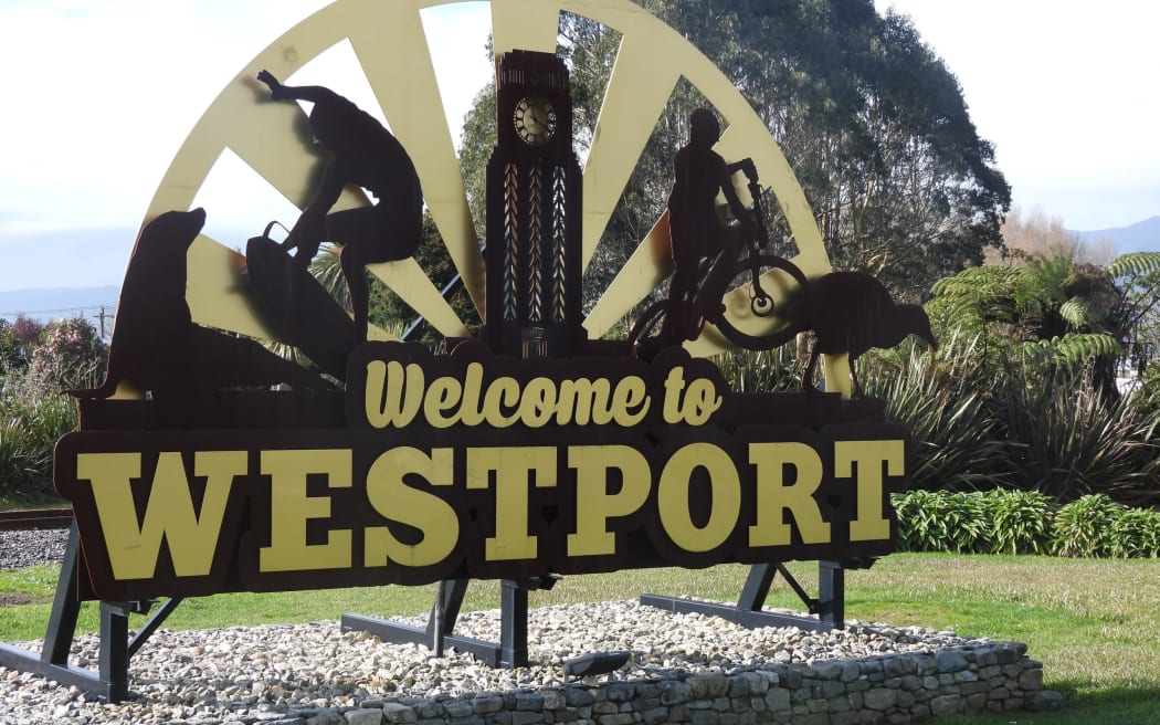 Welcome to Westport -- the town's State Highway 67 entrance near the Buller Bridge.